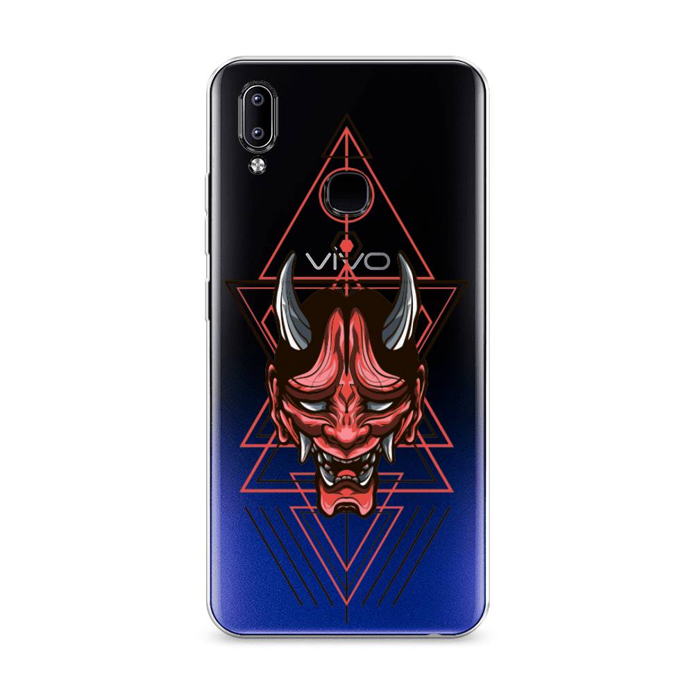 

Чехол на Vivo Y93 "Hanya Oni mask", Серый;красный;черный, 263950-4
