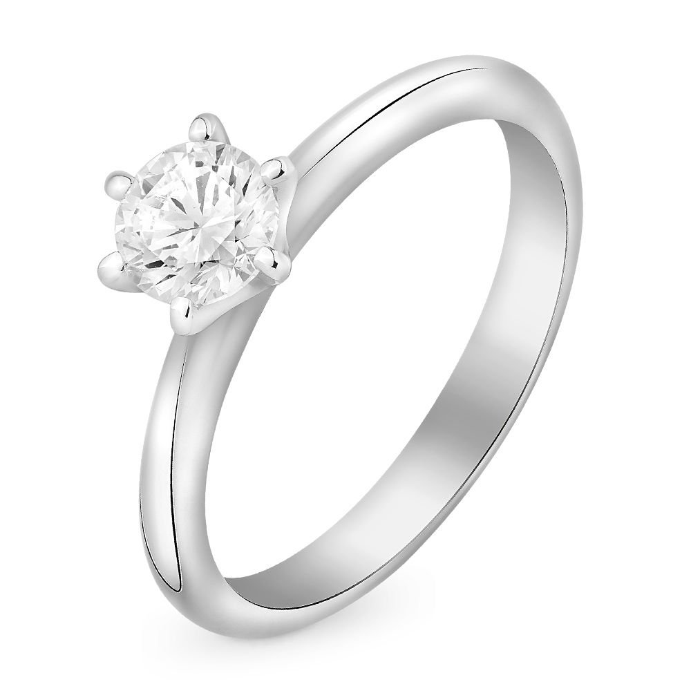 

Кольцо женское из белого золота с бриллиантом 585Gold 101001796, р, 101001796