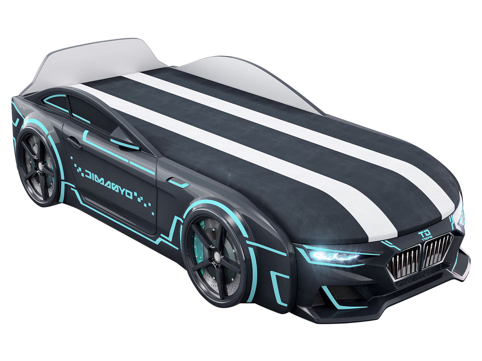 

Кровать-машина Romack Динамик-М Черный / Неон