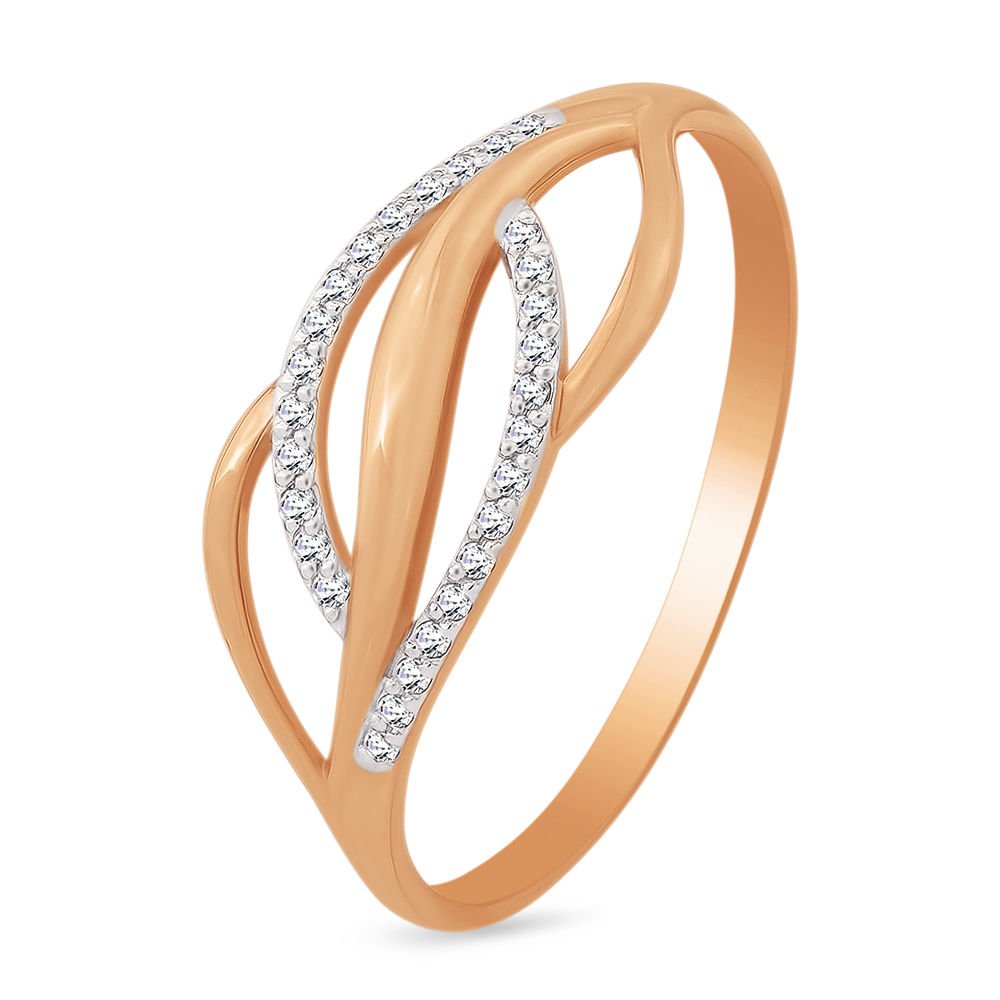 

Кольцо женское из красного золота с бриллиантом 585Gold 101008530, р, 101008530