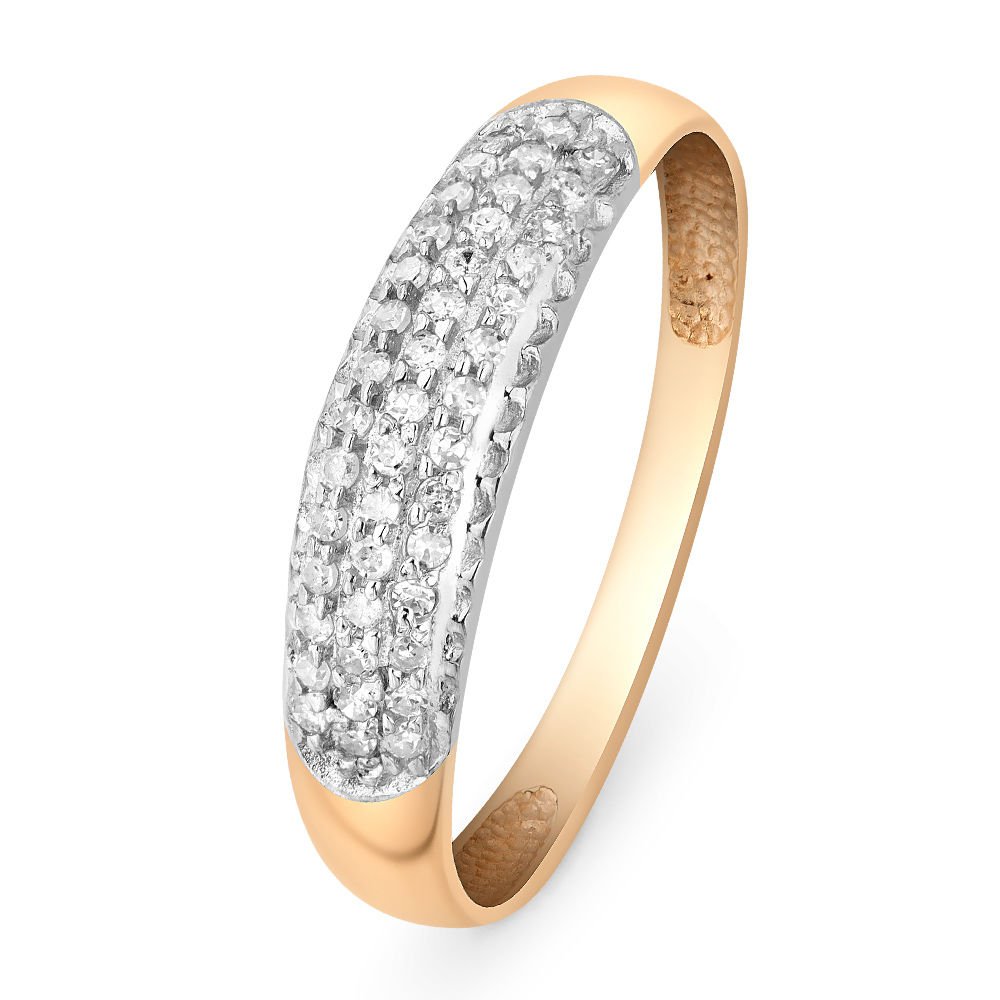 

Кольцо женское из красного золота с бриллиантом 585Gold 101009720, р, 101009720
