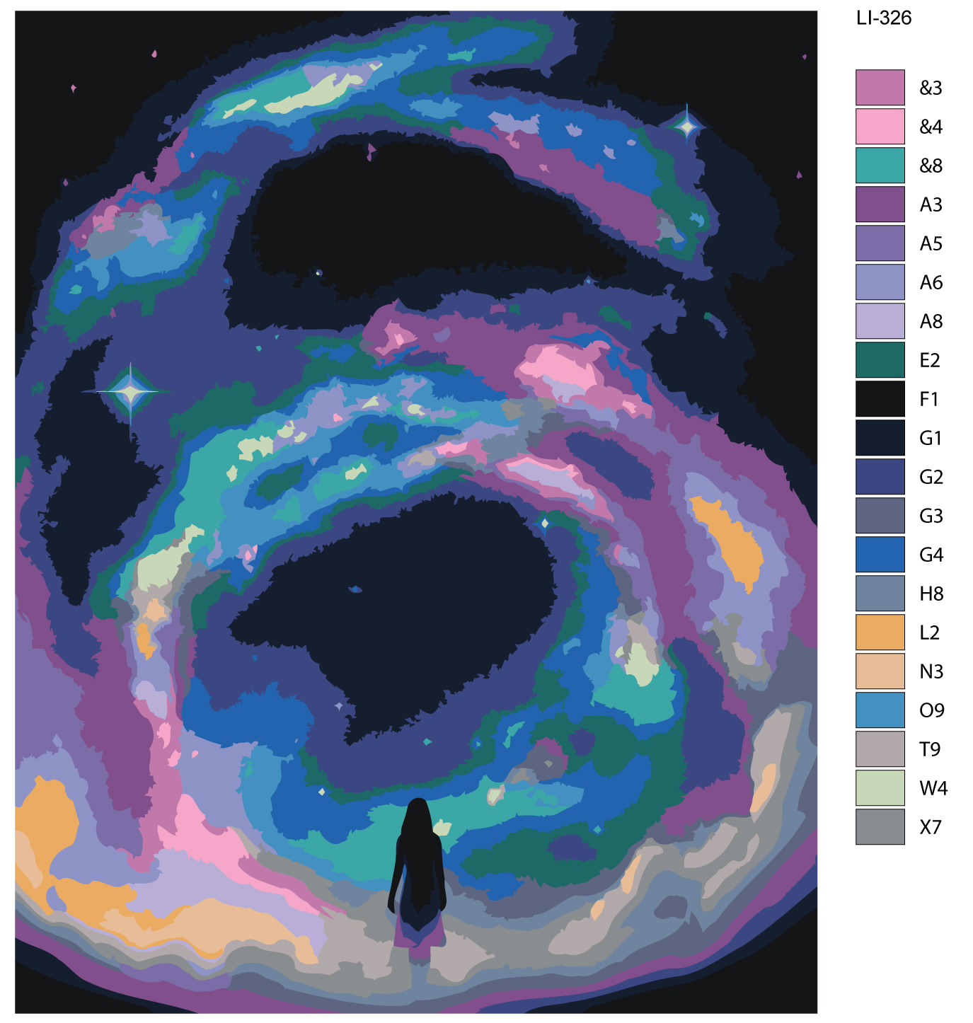 

Картина по номерам, Живопись по номерам, 100 x 125, LI-326, душа в космосе