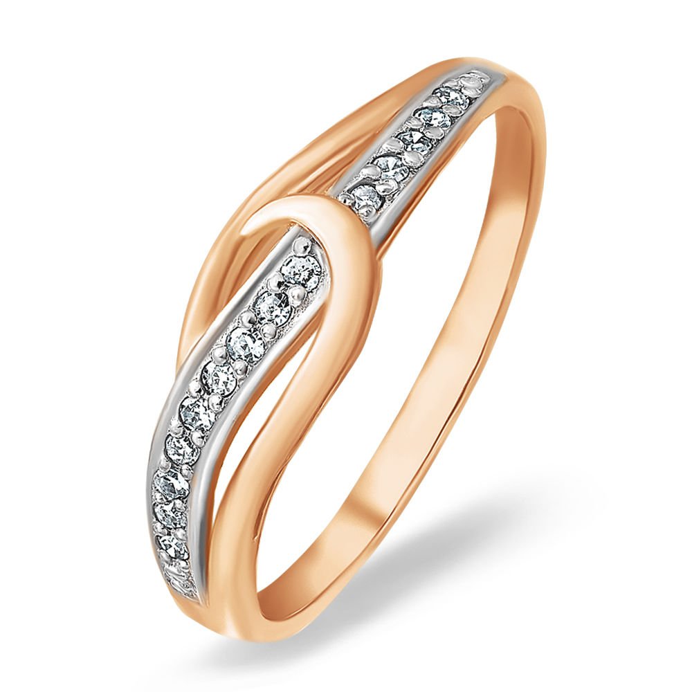 

Кольцо женское из красного золота с бриллиантом 585Gold 101011965, р. 17, 101011965