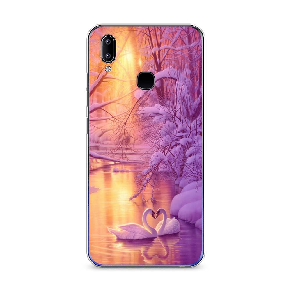 

Чехол на Vivo Y93 "Зима 1", Фиолетовый;желтый, 263950-2