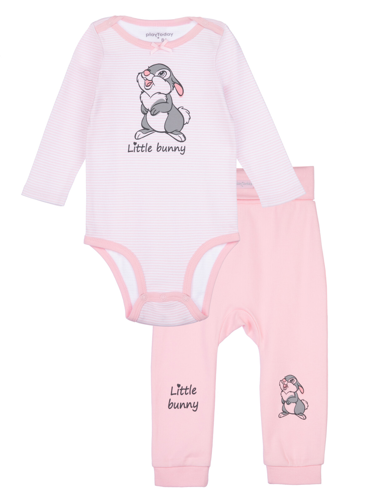 Комплект одежды PlayToday 12349071, цвет светло-розовый, белый, размер 80