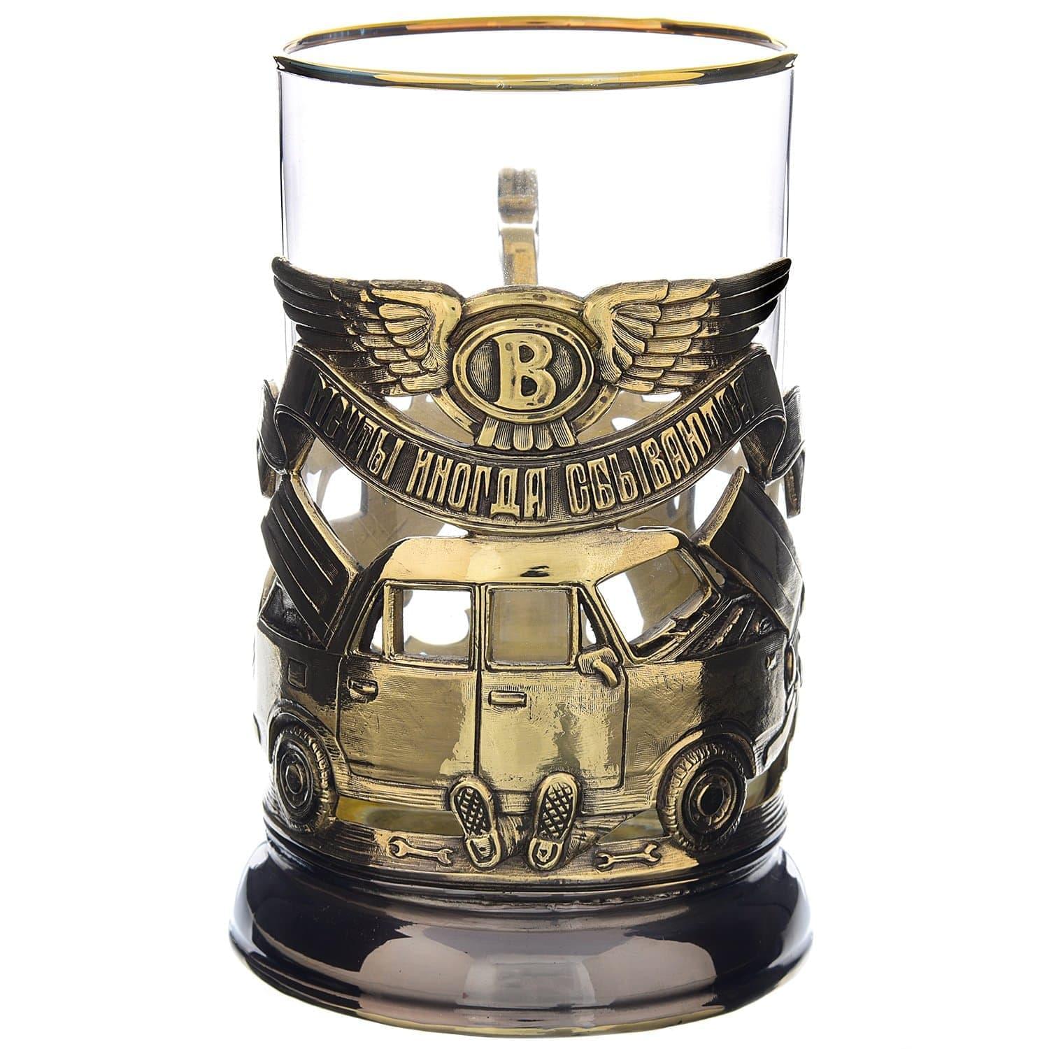 

Подстаканник «Бентли. Мечты иногда сбываются», Золотистый