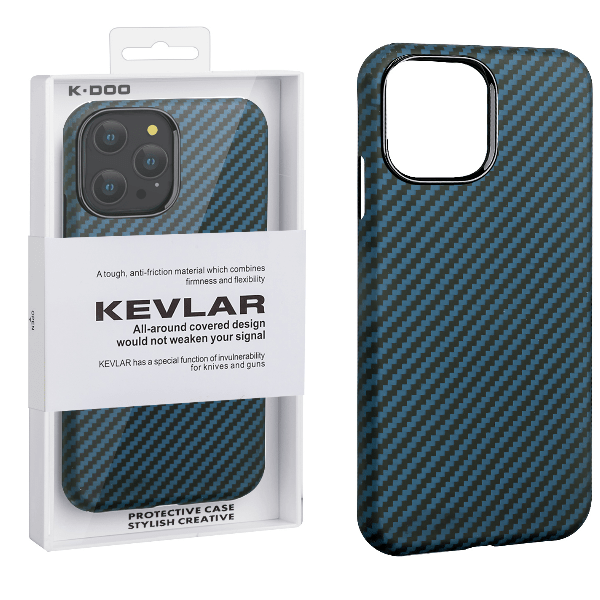 фото Чехол для iphone 12 pro max kevlar blue k-doo