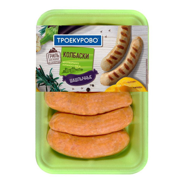 

Колбаски куриные Троекурово Шашлычные охлажденные 500 г