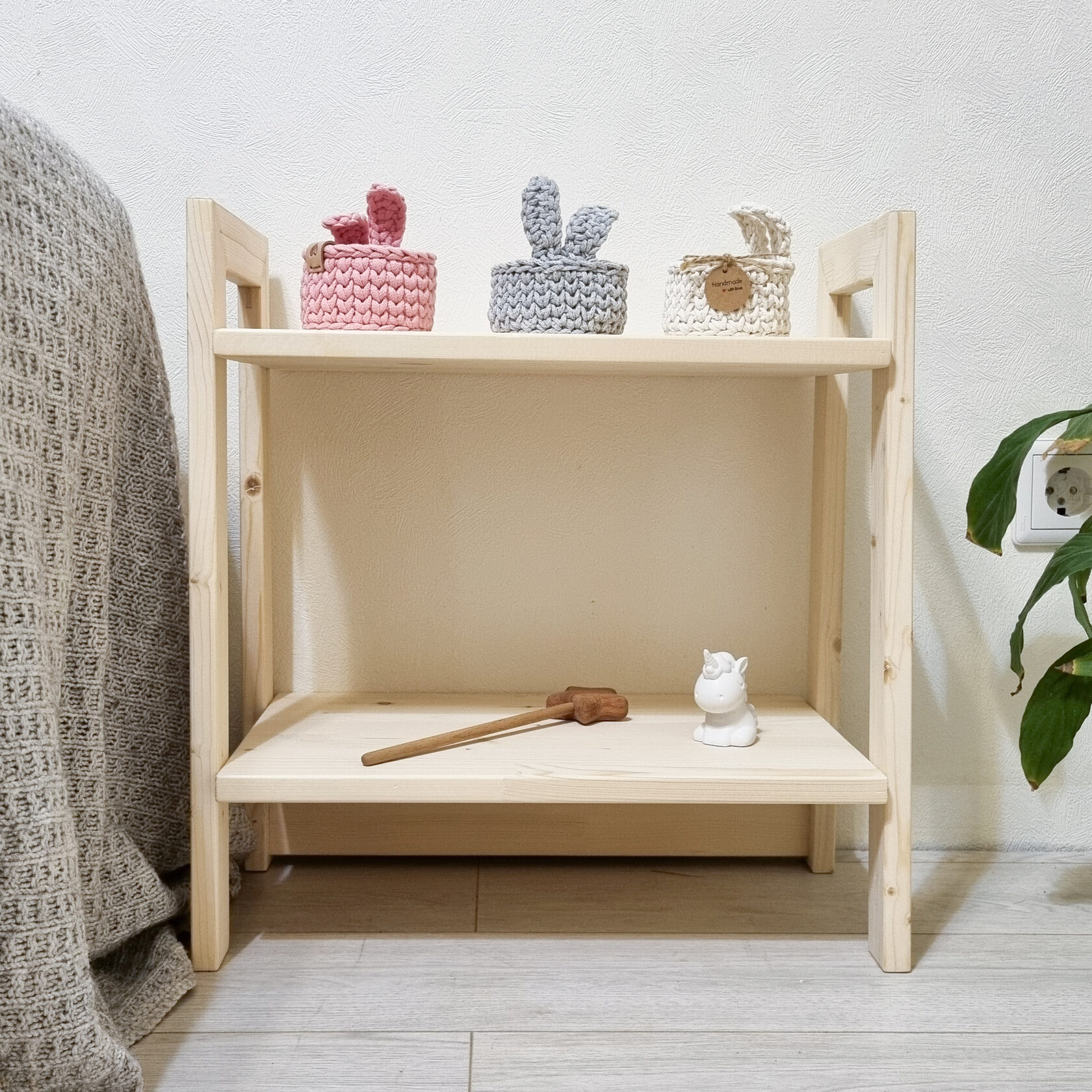 Стеллаж для игрушек Rokkoly Вааса 2 45 см, натуральный