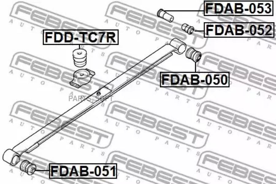 

FEBEST С-б.зад.рессоры FORD TRANSIT CONNECT TC7 2002-2013 [EU] FEBEST FDAB-050