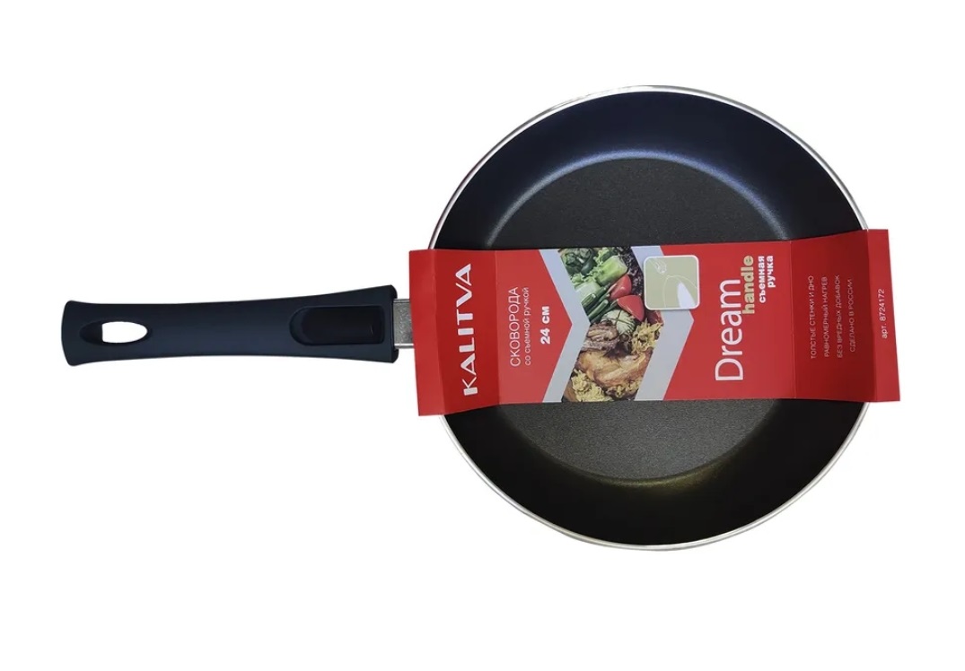 

Сковорода KALITVA Dream Handle, диаметр 24 см, Черный