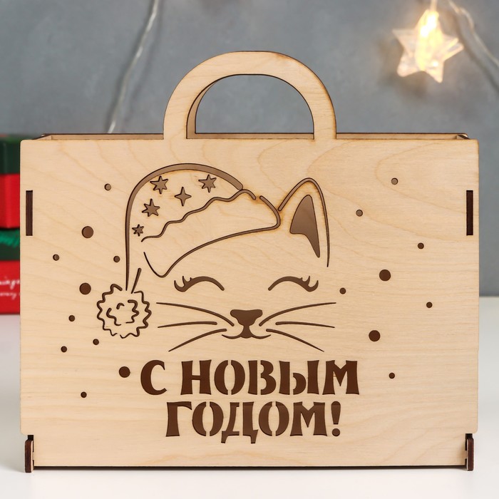 

Шкатулка "Чемоданчик: Кот." 20,5х8х18,5 см
