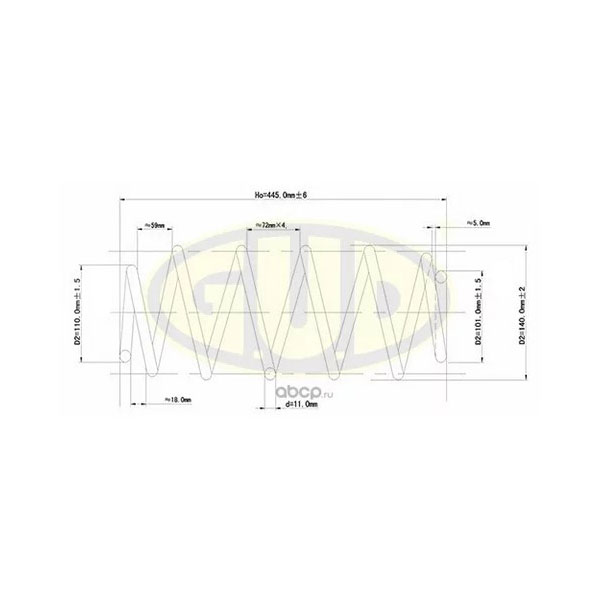 фото Пружина подвески g.u.d. gcs015632