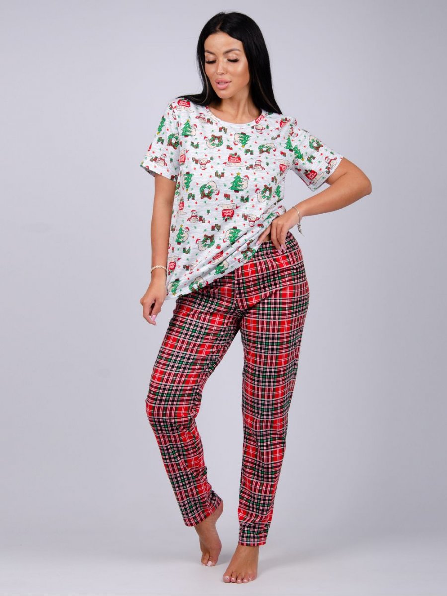 Пижама женская Ромашка+ 29962 разноцветная 48 RU