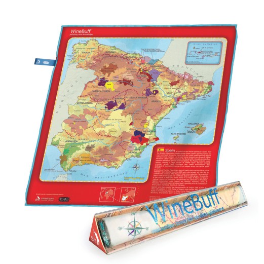 Салфетка из микрофибры для натирки стекла Soire Home Spain Wine Map