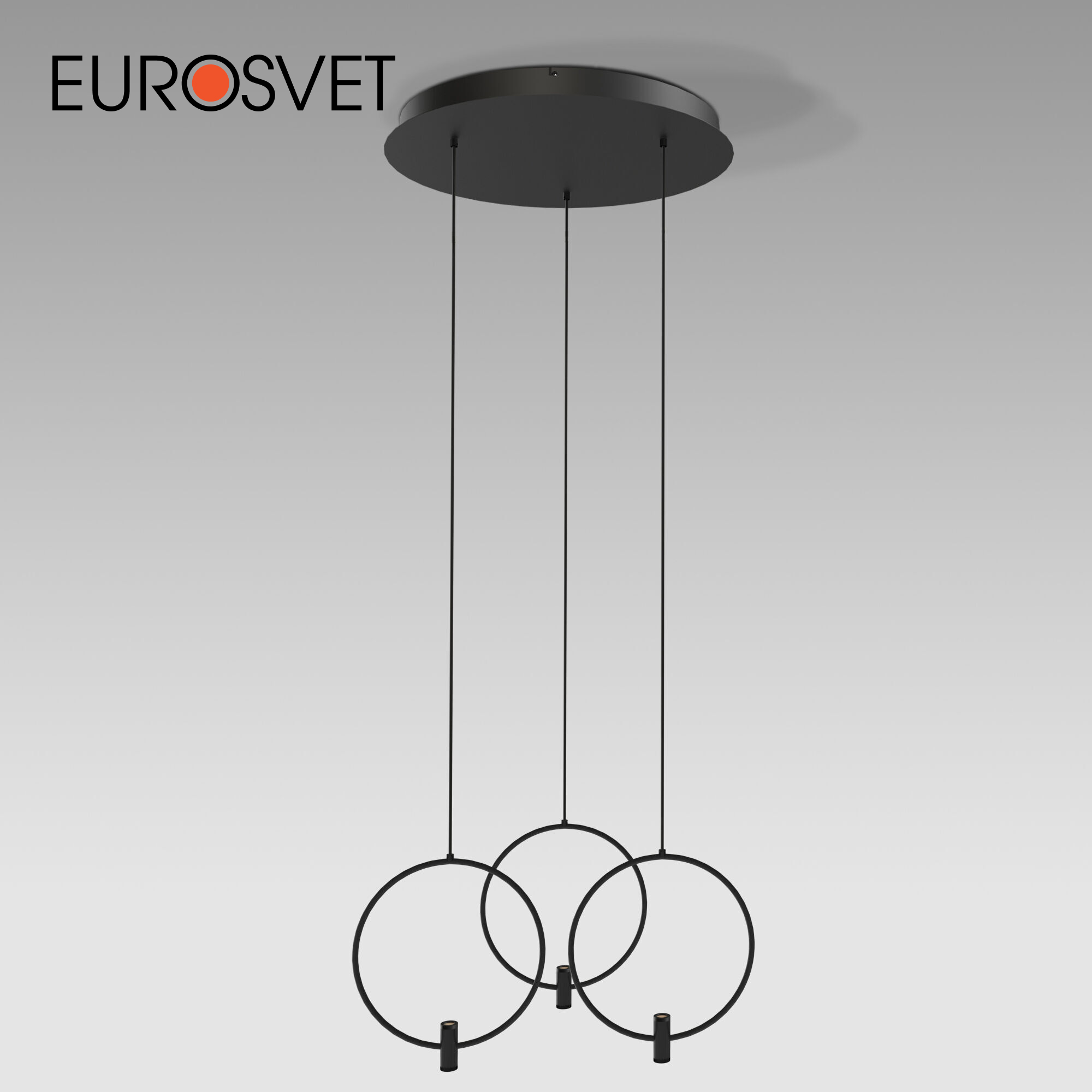 

Подвесной светодиодный светильник на три кольца Eurosvet Layla 50257/3 18W 4000K черный, Layla