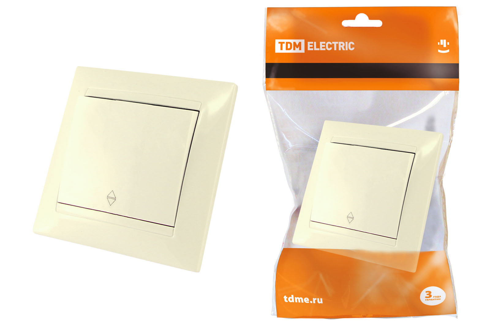 

Выключатель TDM ELECTRIC 10А SQ1815-0106, Бежевый, Лама-6