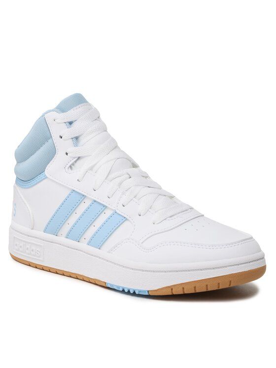 

Кеды женские Adidas Hoops 3.0 Mid W F5321 белые 37 1/3 EU, Белый, Hoops 3.0 Mid W F5321