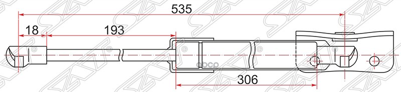 SAT Амортизатор крышки багажника MITSUBISHI OUTLANDER 13- RH SAT ST5802A376