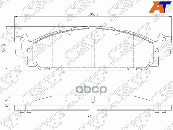 

Колодки Тормозные Перед Ford Explorer 10-/Taurus 10- Sat арт. ST-28-0091