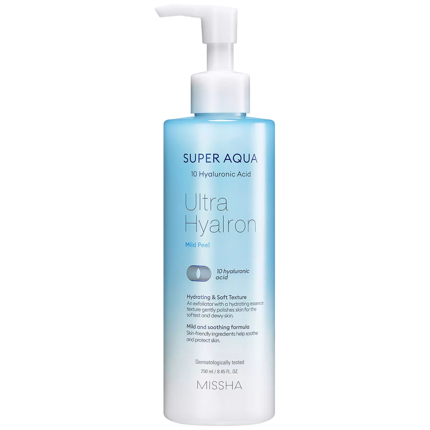 

Мягкий гель-скатка Missha Super Aqua Ultra Hyalron пилинг с кислотами 250 мл