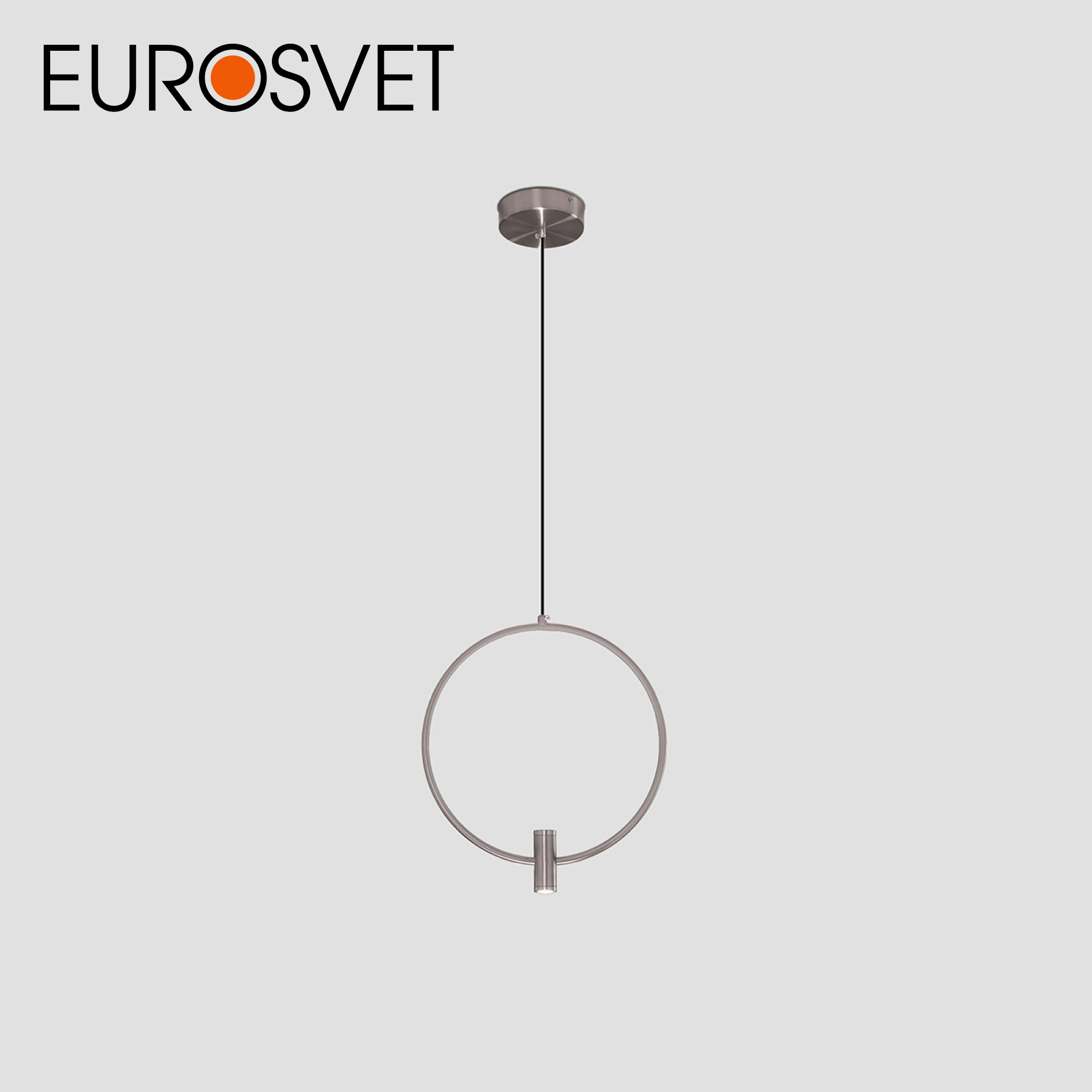 Подвесной светодиодный светильник на одно кольцо Eurosvet Layla 50257/1 6,2W 4000K никель