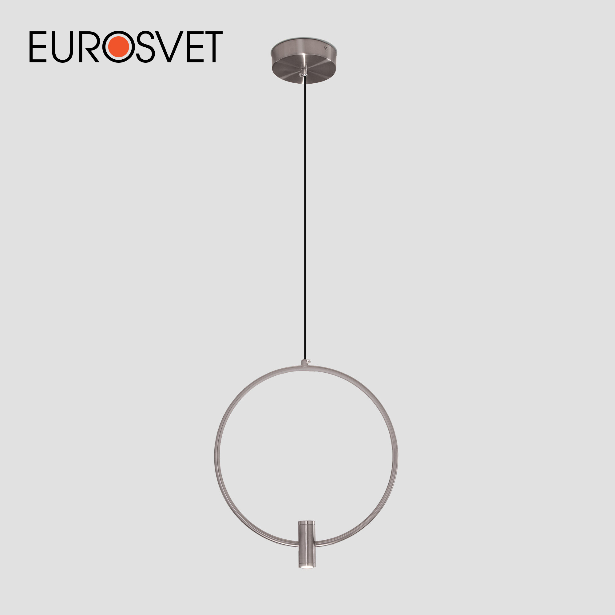 

Подвесной светодиодный светильник на одно кольцо Eurosvet Layla 50257/1 6,2W 4000K никель, Layla