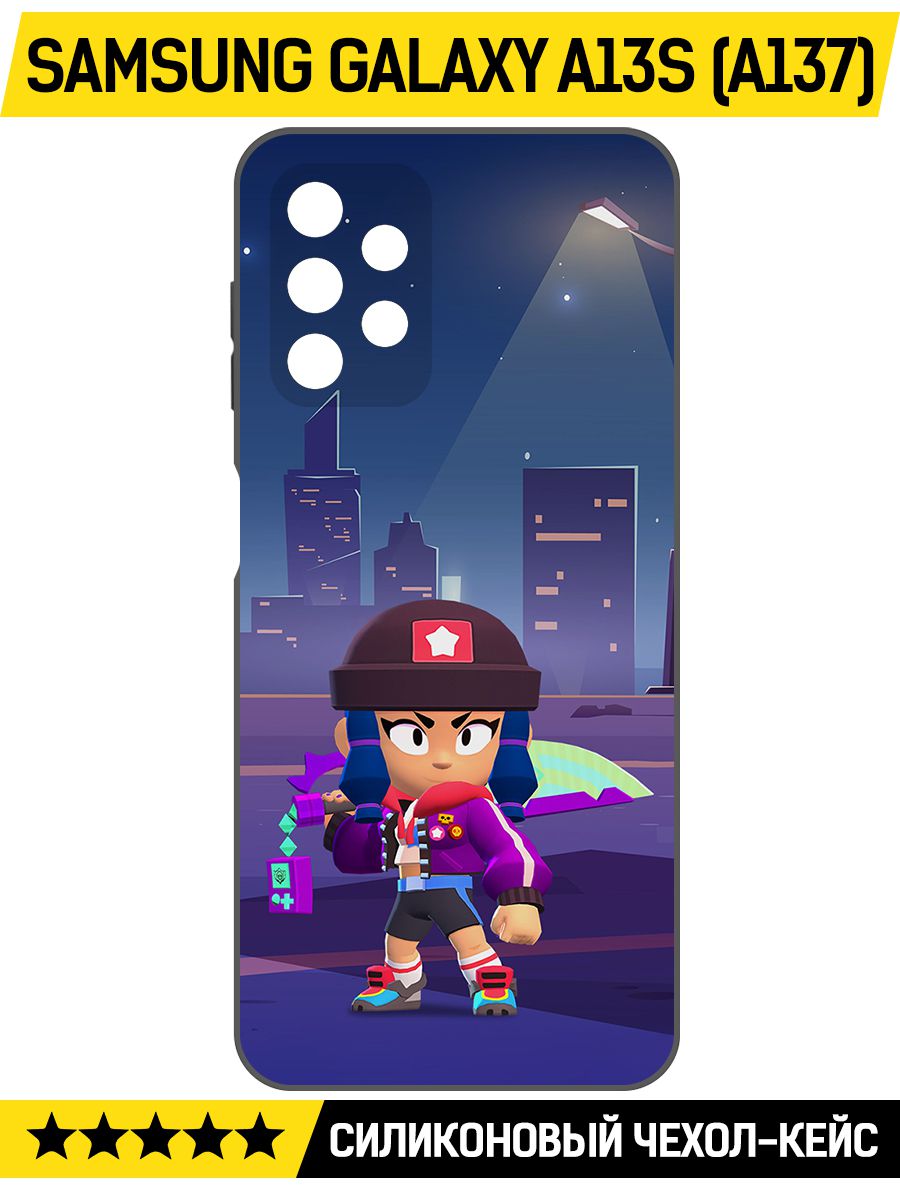 

Чехол-накладка Софт Brawl Stars - Героиня Биби для Samsung Galaxy A13s (A137), Черный