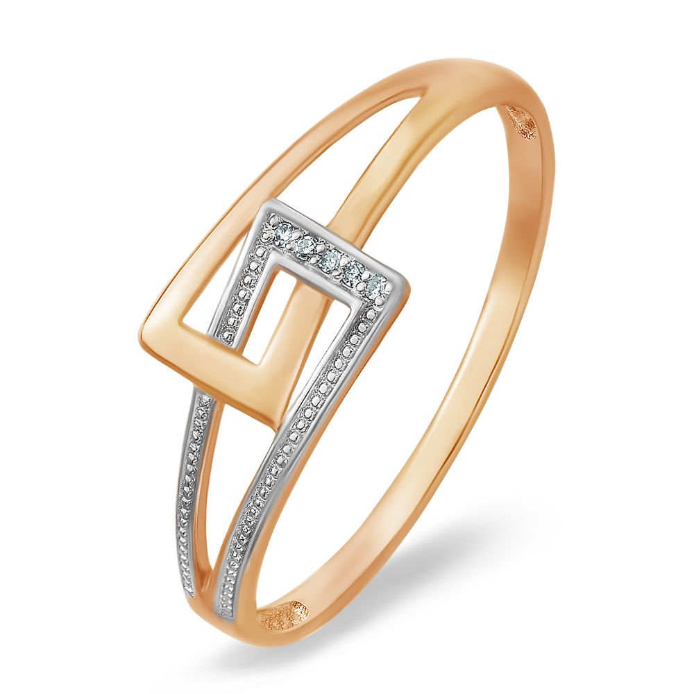 

Кольцо женское из красного золота с бриллиантом 585Gold 101008436, р, 101008436