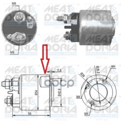 

Втягивающее Реле Стартера 46086 Nsii0011357593 MEAT & DORIA арт. 46086