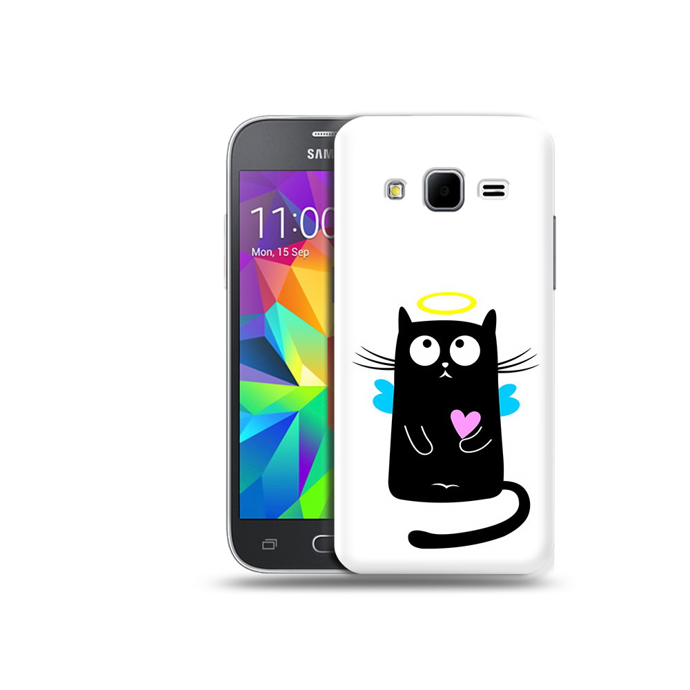 

Чехол MyPads Tocco для Samsung Galaxy Core Prime Кот ангелок (PT11933.566.96), Прозрачный, Tocco