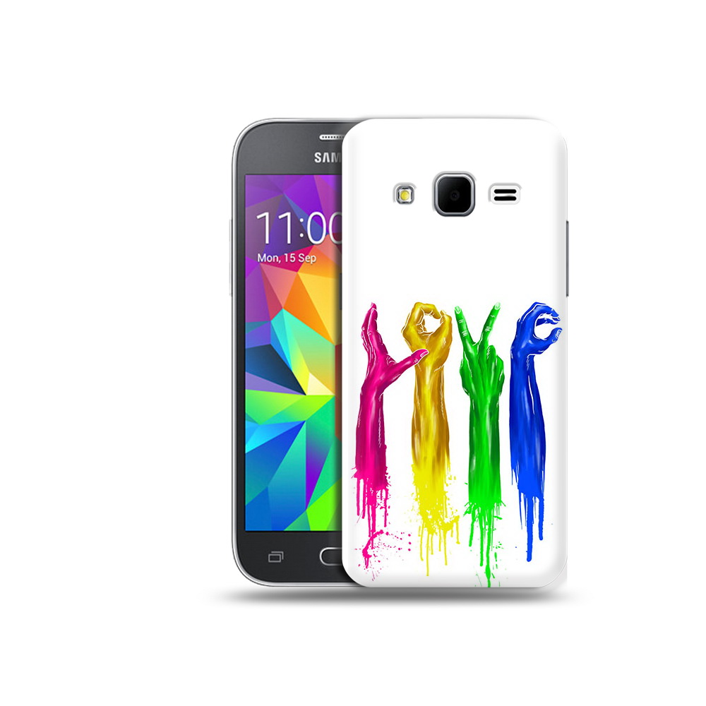 

Чехол MyPads Tocco для Samsung Galaxy Core Prime яркие руки love (PT11933.566.707), Прозрачный, Tocco