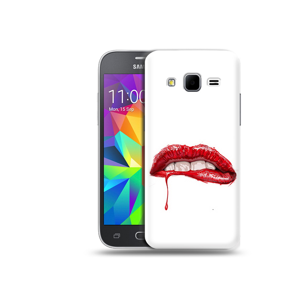 

Чехол MyPads Tocco для Samsung Galaxy Core Prime яркие красные губы (PT11933.566.706), Прозрачный, Tocco