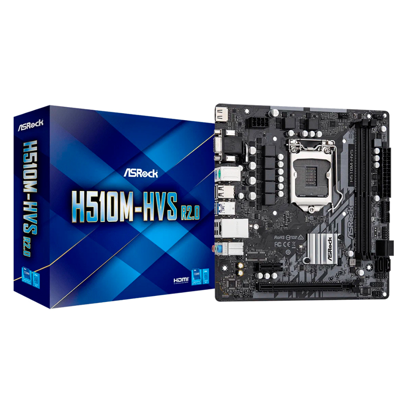 

Материнская плата ASRock H510M-HVS R2.0, H510M-HVS R2.0