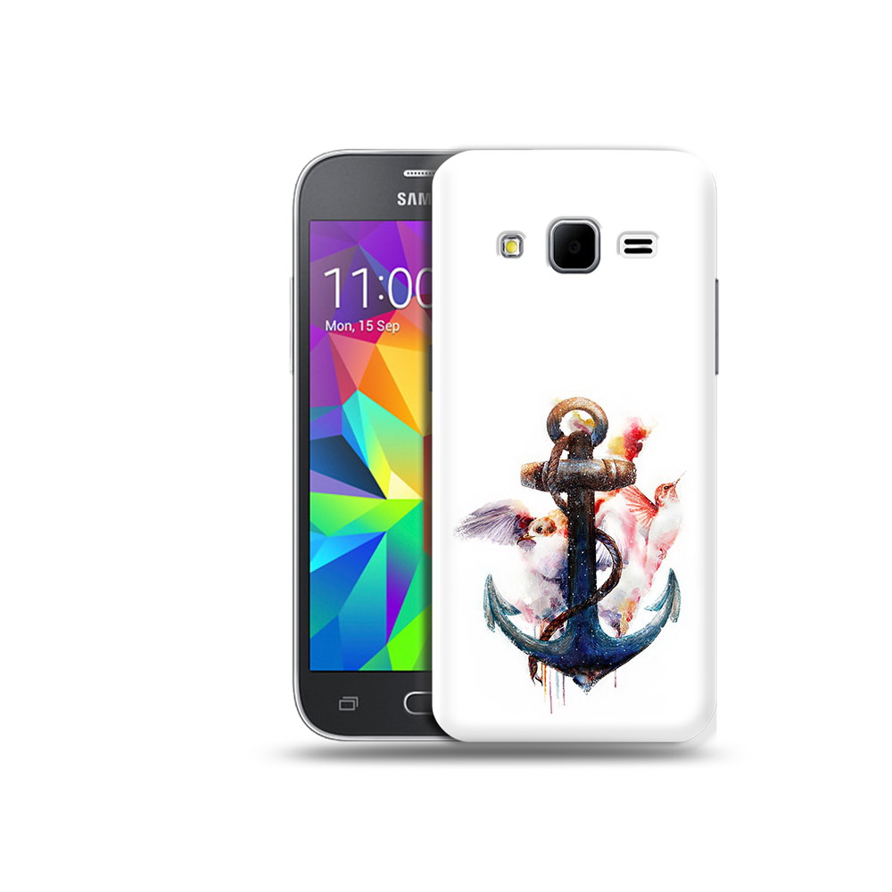 

Чехол MyPads Tocco для Samsung Galaxy Core Prime якорь с птицами (PT11933.566.703), Прозрачный, Tocco