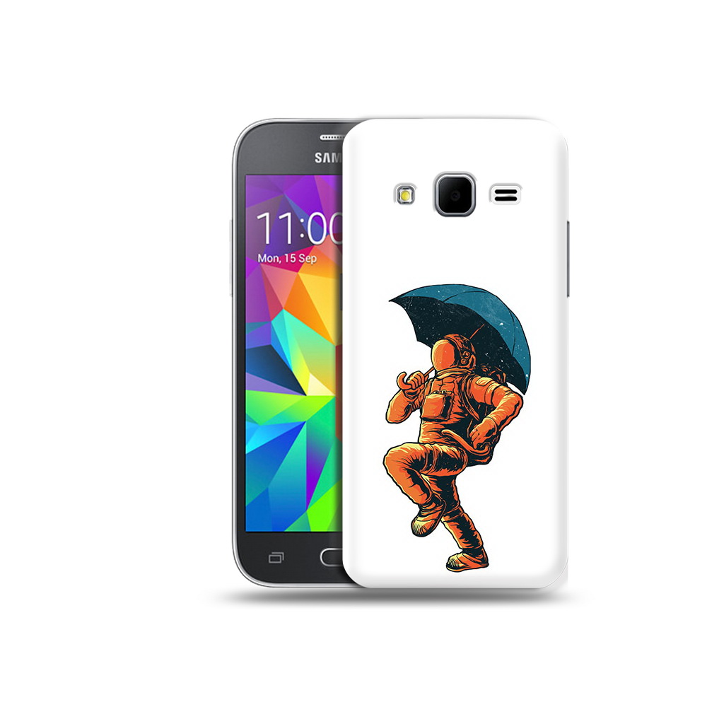

Чехол MyPads Tocco для Samsung Galaxy Core Prime шагающий космонавт с зонтом, Прозрачный, Tocco