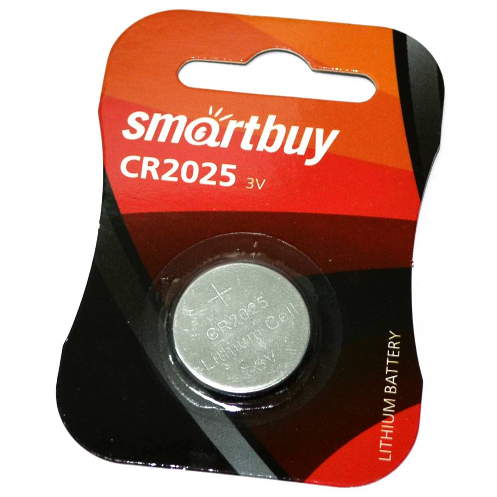 

Элемент питания литиевый SmartBuy CR2025 (1 шт.), 00-00064509