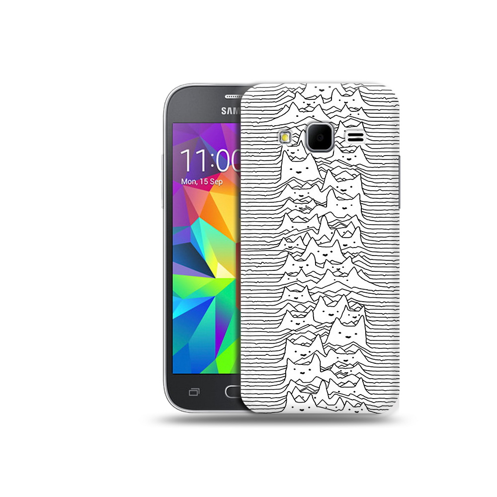 

Чехол MyPads Tocco для Samsung Galaxy Core Prime черно белые коты 3D (PT11933.566.682), Прозрачный, Tocco