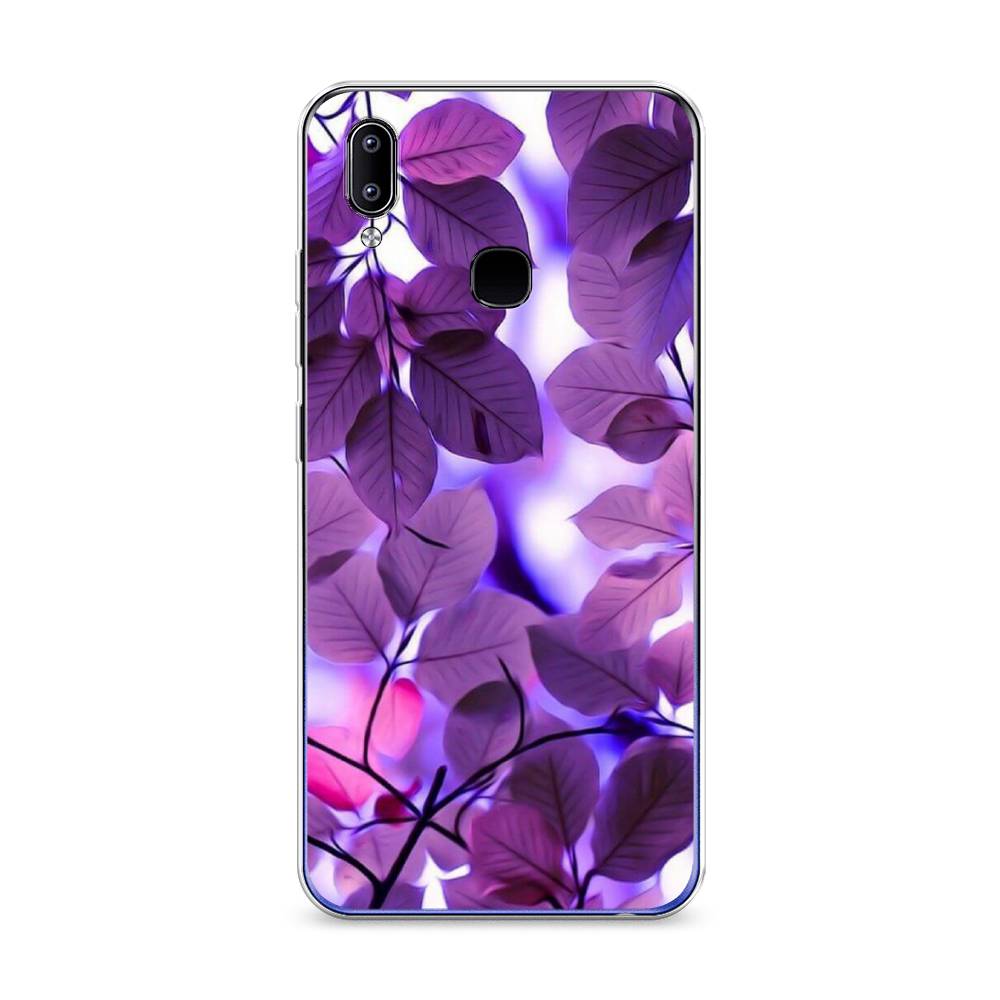 

Чехол на Vivo Y93 "Сиреневые листики", Фиолетовый;голубой, 263950-2