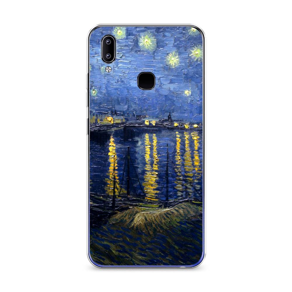 

Чехол на Vivo Y93 "Звездная ночь над Роной", Синий;желтый, 263950-4