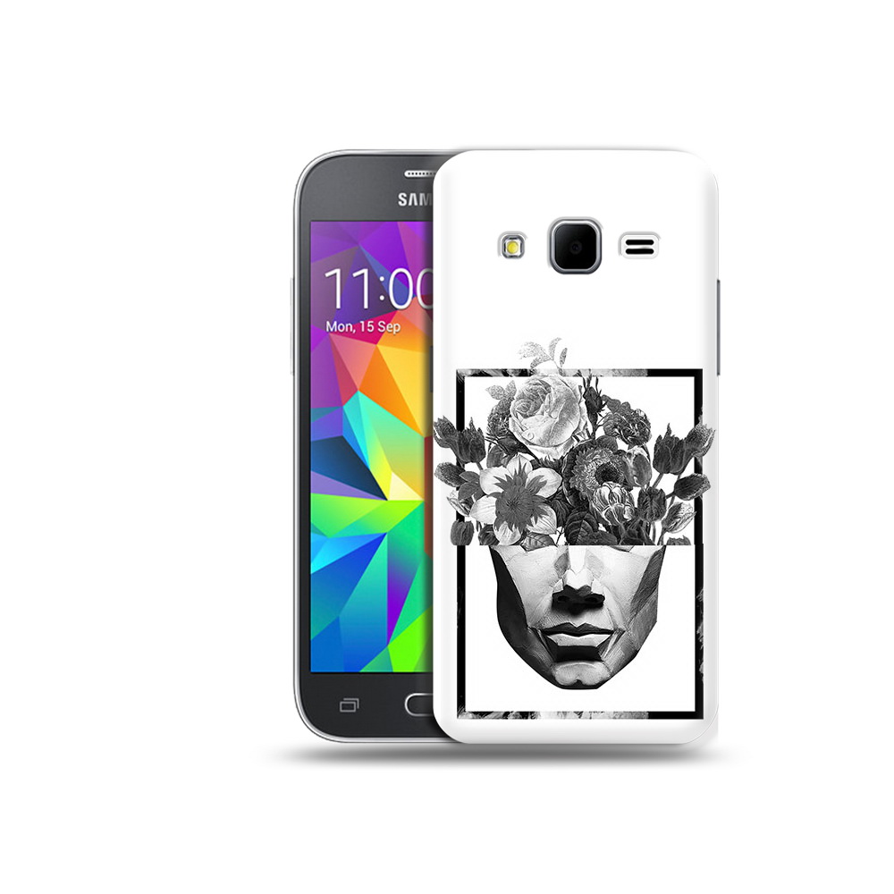 

Чехол MyPads Tocco для Samsung Galaxy Core Prime черно белая ваза в абстракции, Прозрачный, Tocco
