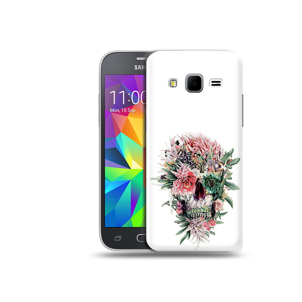 

Чехол MyPads Tocco для Samsung Galaxy Core Prime череп из цветов (PT11933.566.677), Прозрачный, Tocco