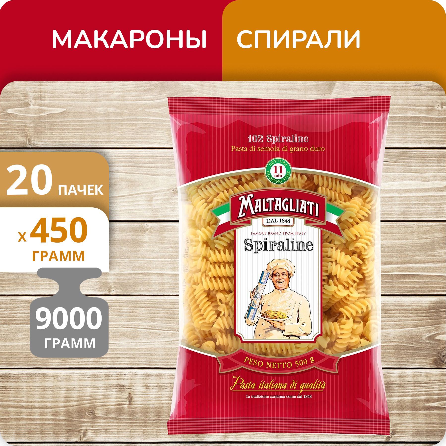 

Спирали Maltagliati №102, 450 г х 20 шт