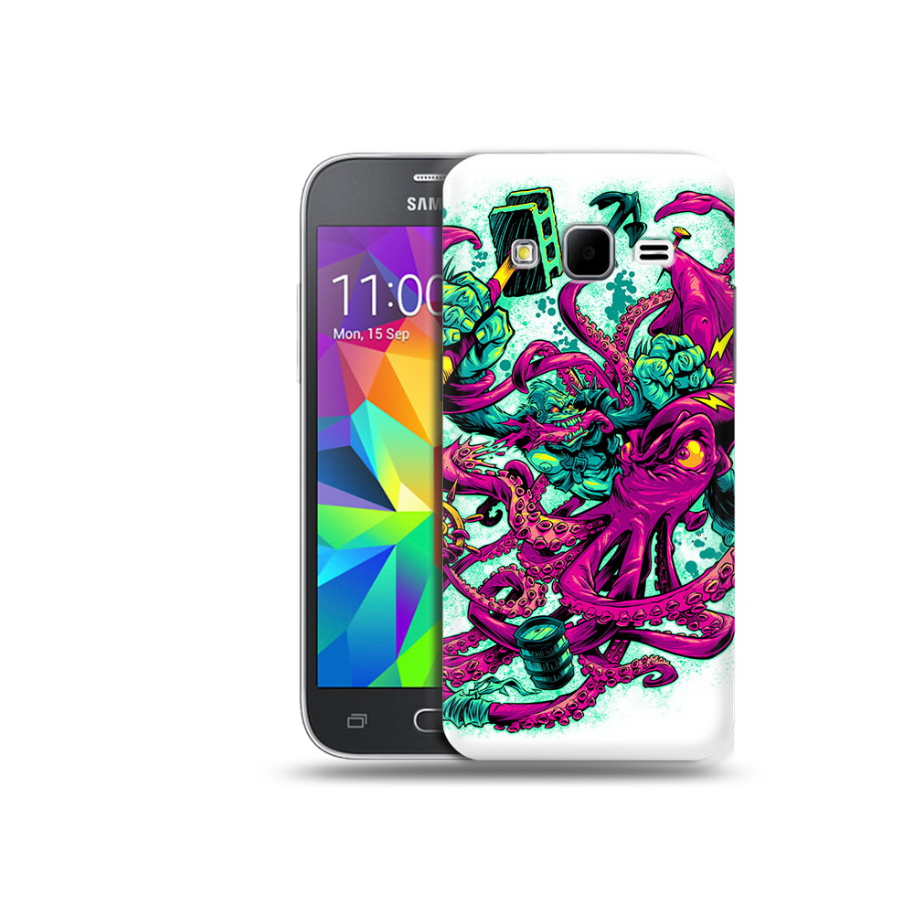 

Чехол MyPads Tocco для Samsung Galaxy Core Prime фиолетовый кракен (PT11933.566.657), Прозрачный, Tocco