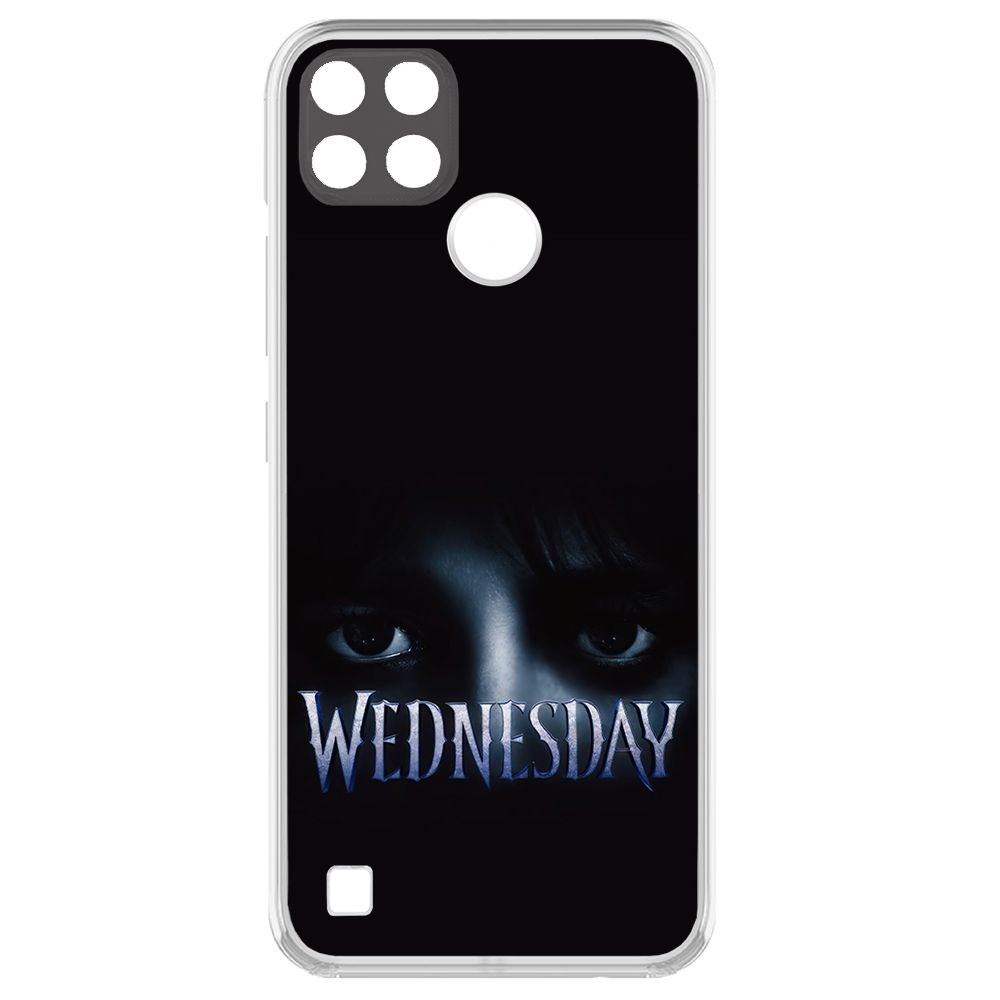 

Чехол-накладка Krutoff Clear Case Уэнсдей Аддамс - Логотип для Realme C25Y, Прозрачный