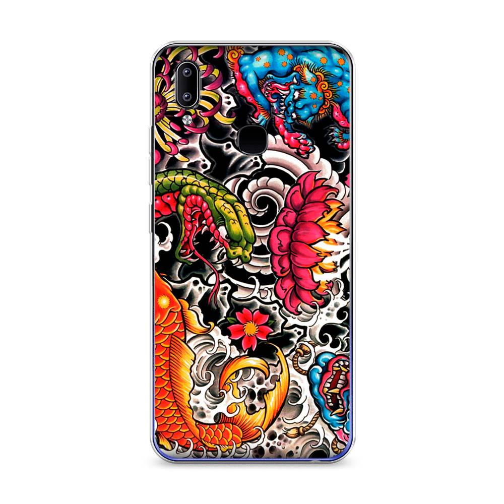 

Чехол на Vivo Y93 "Японское искусство", Красный;оранжевый;голубой, 263950-4