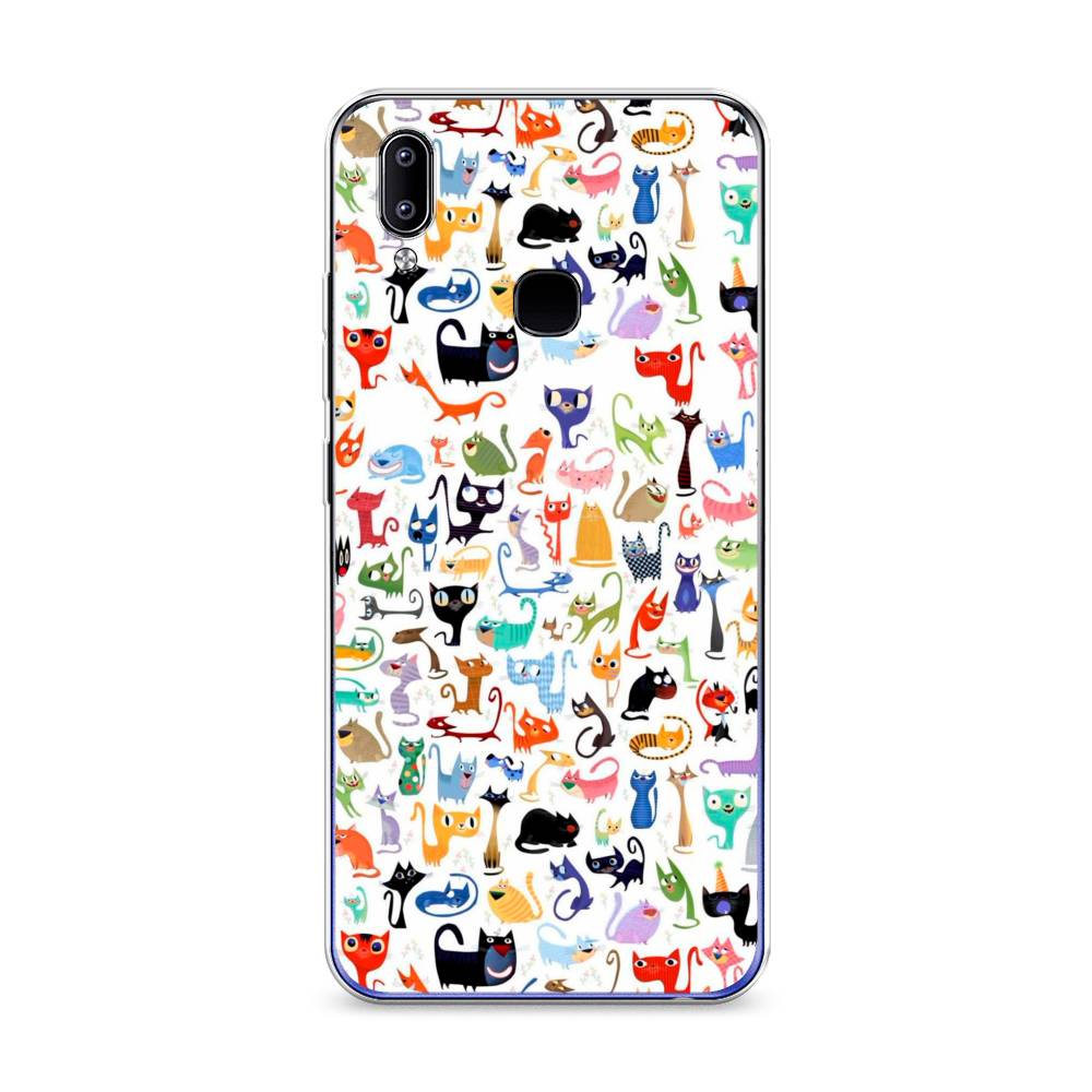 

Чехол на Vivo Y93 "Цветные коты", Разноцветный, 263950-1