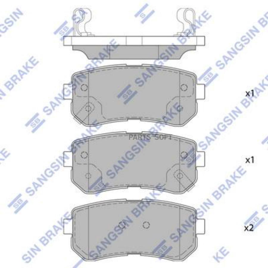 

Колодки тормозные HYUNDAI i20 (PB,PBT) 08-12 (D2001) R SANGSIN BRAKE