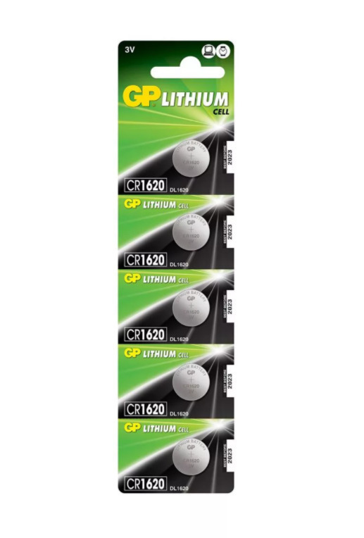 

Элемент питания GP Lithium Cell CR1620 3V (5 шт), CR1620 3V (5 шт)