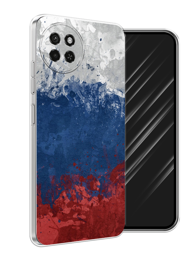 

Чехол Awog на Itel S23 "Флаг России неровный", Белый;синий;красный, 3201450-1
